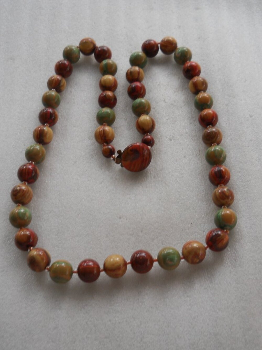 *SALE*  Earth Tone Beaded Necklace   1125